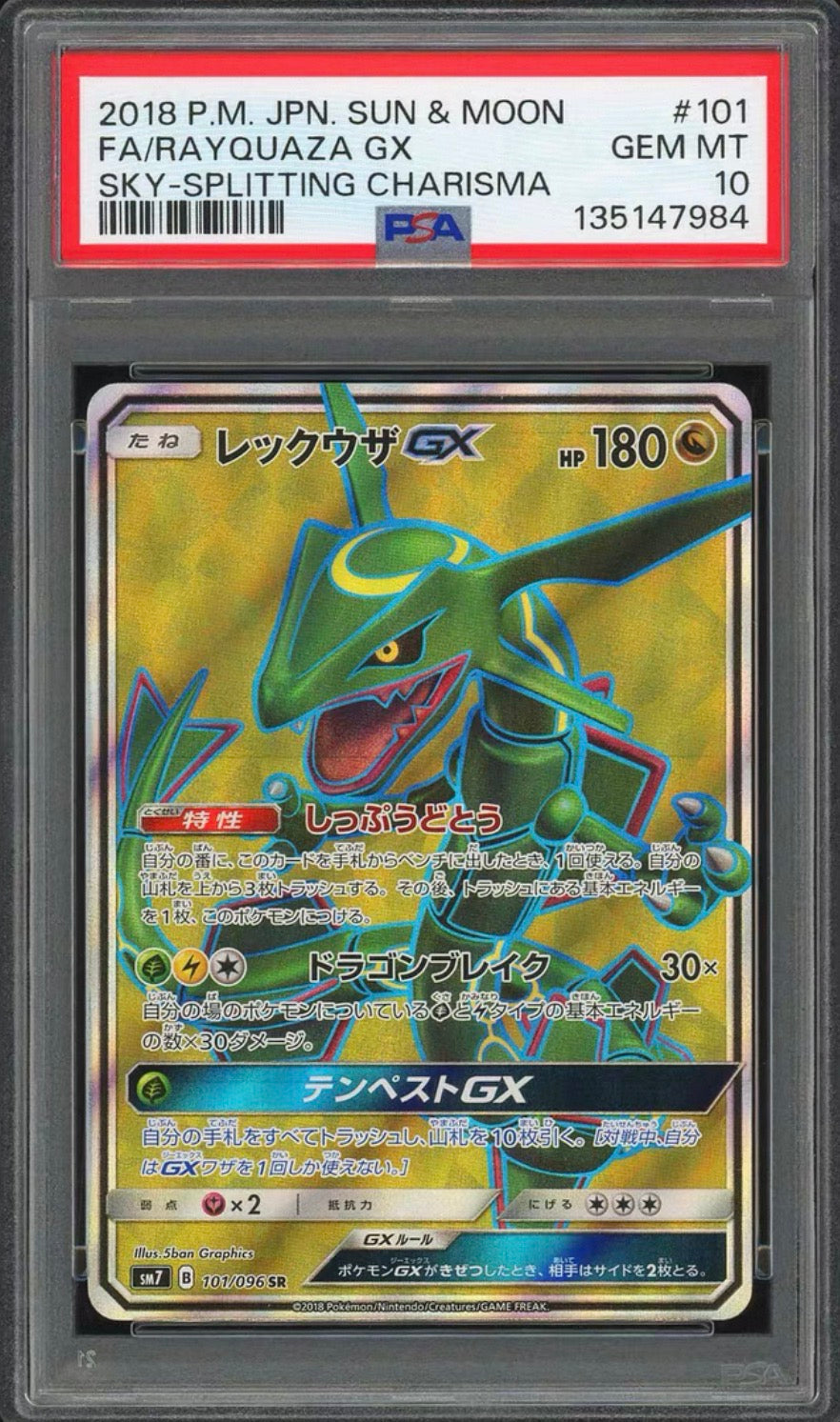 Rayquaza GX SR SM7 101/096